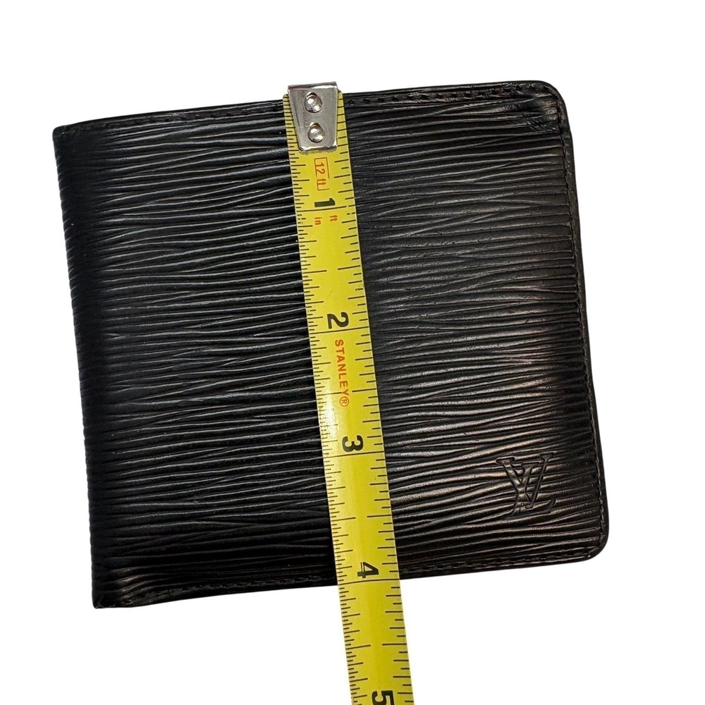 Louis Vuitton Men's Black Epi Leather Bifold Wallet Coin Pocket - Picture 10 of 15